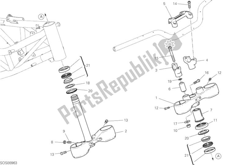 Todas las partes para Conjunto De Dirección de Ducati Hypermotard 950 SP USA 2020